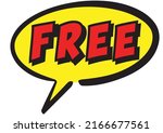 free text comic bubble icon | Shutterstock .eps vector #2166677561