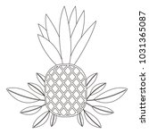 pineapple fresh fruit with... | Shutterstock .eps vector #1031365087