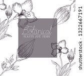 botanical label with plants and ... | Shutterstock .eps vector #1322667191