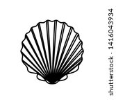 cute seashell on the sea in... | Shutterstock .eps vector #1416043934