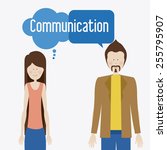 communicate  talk  desing over  ... | Shutterstock .eps vector #255795907