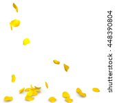 Yellow Rose Petals Flying On...
