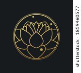 lotus. vector illustration in... | Shutterstock .eps vector #1859460577