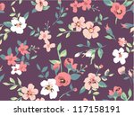 seamless beautiful flower... | Shutterstock .eps vector #117158191