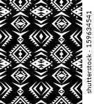 seamless black and white aztec... | Shutterstock .eps vector #159634541