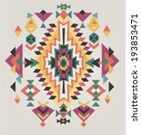 aztec ethnic print background | Shutterstock .eps vector #193853471