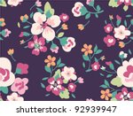 seamless spring cute vintage... | Shutterstock .eps vector #92939947