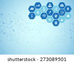 medical background and icons to ... | Shutterstock .eps vector #273089501
