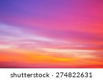 Colorful sky after the sunset. Evening sky background.