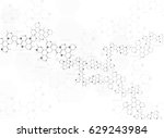 abstract molecules medical... | Shutterstock .eps vector #629243984
