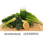 Glass Of Green Vegetable Juice...