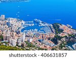 Monaco architecture - aerial view of the city. Monaco.