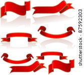 red glossy banners | Shutterstock . vector #87592303