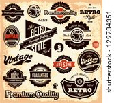 retro labels. vintage labels... | Shutterstock .eps vector #129734351