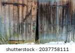 Old Wooden Abandoned Barn Door