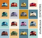 car icons. flat style car icon. | Shutterstock .eps vector #224765581