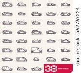 cars line icons set  different... | Shutterstock .eps vector #562769224
