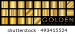 gold vector set of golden... | Shutterstock .eps vector #493415524