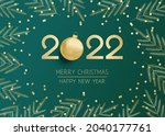 2022 vector merry christmas and ... | Shutterstock .eps vector #2040177761
