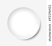 plate vector in white  isolated ... | Shutterstock .eps vector #692196421
