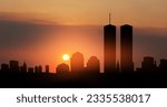 New york skyline silhouette...