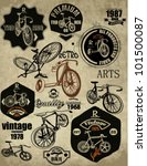 Set Of Bicycle Vector...
