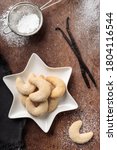 Vanilla Crescent Cookies On A...