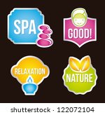 spa icons over black background.... | Shutterstock .eps vector #122072104