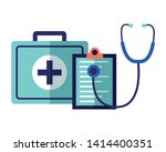 medical suitcase stethoscope... | Shutterstock .eps vector #1414400351