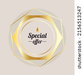 hexagon golden emblem special... | Shutterstock .eps vector #2156513247