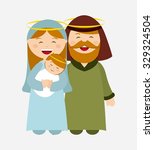 christmas manger characters... | Shutterstock .eps vector #329324504