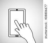 hand touching design  | Shutterstock .eps vector #408806677