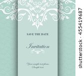 invitation and save the date... | Shutterstock .eps vector #455419687