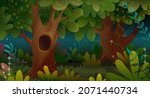 forest at night with spooky... | Shutterstock .eps vector #2071440734