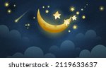 golden shiny night sky with... | Shutterstock .eps vector #2119633637