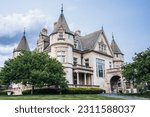 Small photo of Detroit, Michigan, May 22, 2023: The historic Col. Frank J. Hecker House, now Wayne State University's Tierney Alumni House.