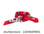 Red Dutch farmer handkerchief isolated over white background