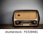 Antique Radio On Vintage...