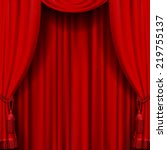 Vector Image Of Red Curtain....
