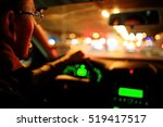 driver in the car at night