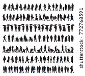 large set of silhouettes ... | Shutterstock .eps vector #772768591