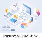 analyze website application... | Shutterstock .eps vector #1465284761