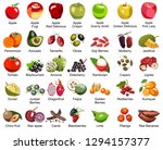 collection of 35 fruits icons   ... | Shutterstock .eps vector #1294157377