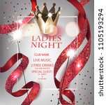 ladies night party invitation... | Shutterstock .eps vector #1105193294