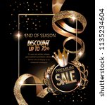 premium sale banner with curly... | Shutterstock .eps vector #1135234604