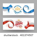 grand opening banners with... | Shutterstock .eps vector #401374507