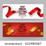 ribbon cutting ceremony banners ... | Shutterstock .eps vector #422989387