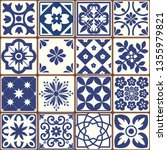 Blue Portuguese Tiles Pattern   ...