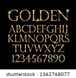 Luxurious Gold Alphabet Vector...