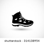 Hike Shoe Icon Vector